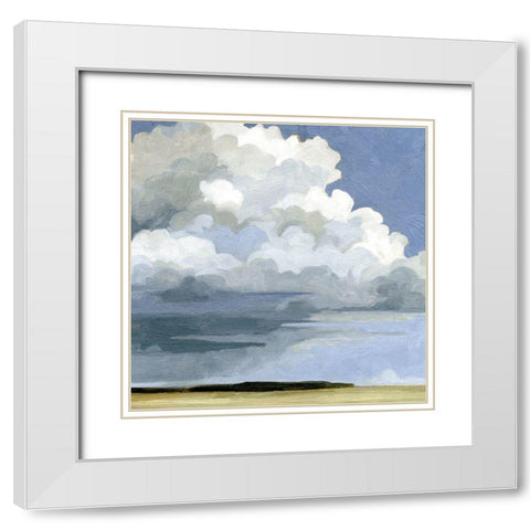 Dense Cumulus II White Modern Wood Framed Art Print with Double Matting by Caroline, Emma
