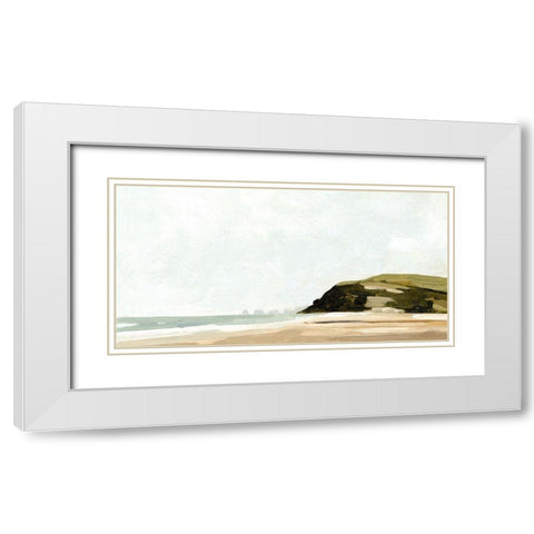 Pale Coast II White Modern Wood Framed Art Print with Double Matting by Caroline, Emma