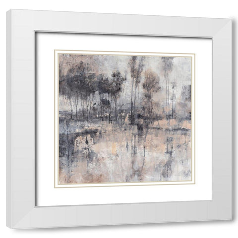 Fog in the Forest I White Modern Wood Framed Art Print with Double Matting by OToole, Tim