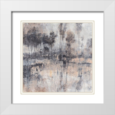 Fog in the Forest I White Modern Wood Framed Art Print with Double Matting by OToole, Tim
