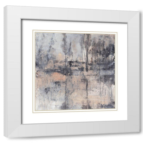 Fog in the Forest II White Modern Wood Framed Art Print with Double Matting by OToole, Tim