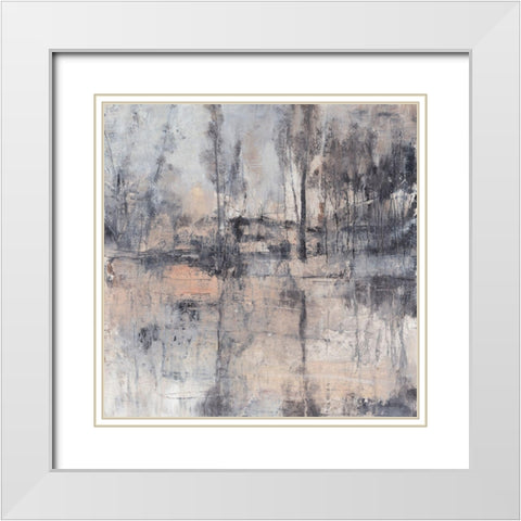 Fog in the Forest II White Modern Wood Framed Art Print with Double Matting by OToole, Tim