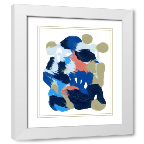 Wavy Palette II White Modern Wood Framed Art Print with Double Matting by Caroline, Emma