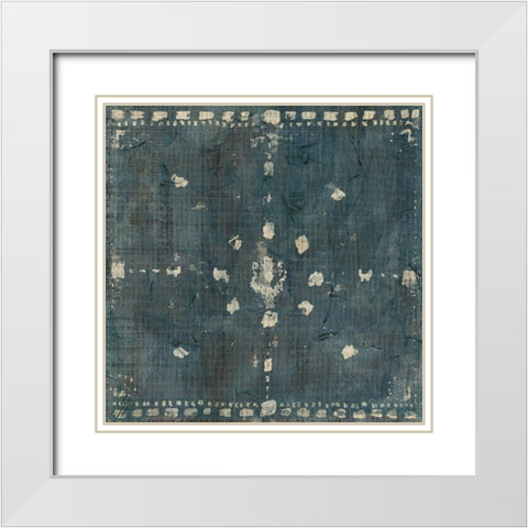 Freehand Batik III White Modern Wood Framed Art Print with Double Matting by Vess, June Erica