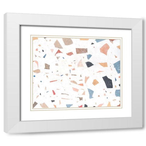 Confetti Abstract I White Modern Wood Framed Art Print with Double Matting by OToole, Tim