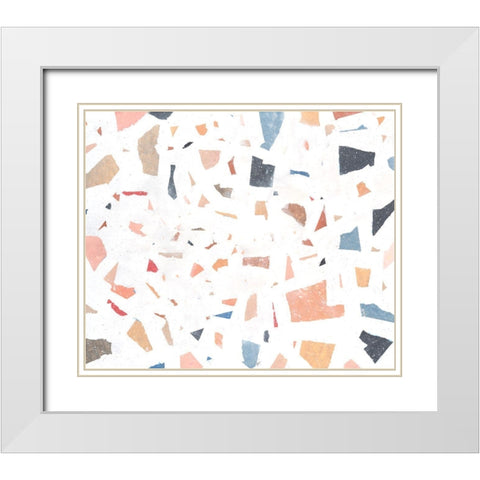 Confetti Abstract II White Modern Wood Framed Art Print with Double Matting by OToole, Tim