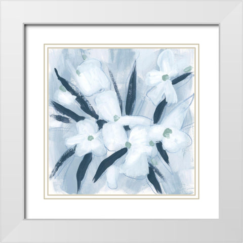 Paynes Petals I White Modern Wood Framed Art Print with Double Matting by Vess, June Erica