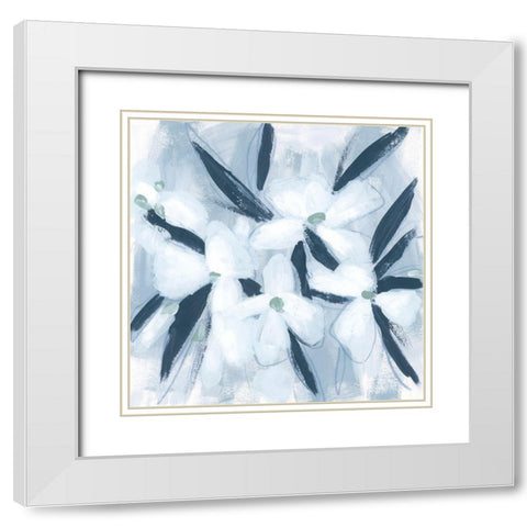 Paynes Petals II White Modern Wood Framed Art Print with Double Matting by Vess, June Erica