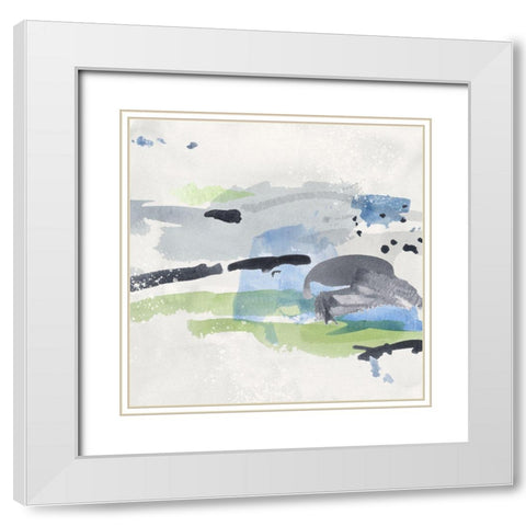 Winter Grass I White Modern Wood Framed Art Print with Double Matting by Wang, Melissa