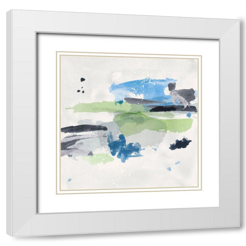 Winter Grass II White Modern Wood Framed Art Print with Double Matting by Wang, Melissa