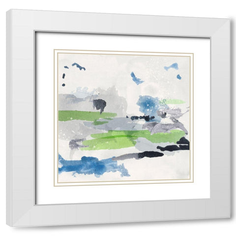 Winter Grass III White Modern Wood Framed Art Print with Double Matting by Wang, Melissa