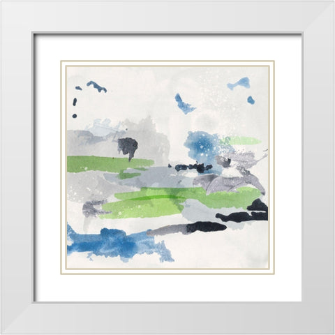 Winter Grass III White Modern Wood Framed Art Print with Double Matting by Wang, Melissa