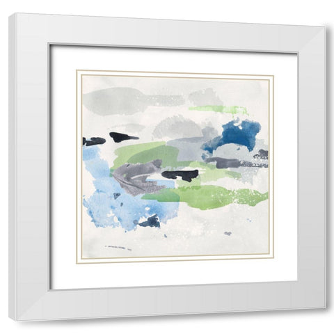 Winter Grass IV White Modern Wood Framed Art Print with Double Matting by Wang, Melissa