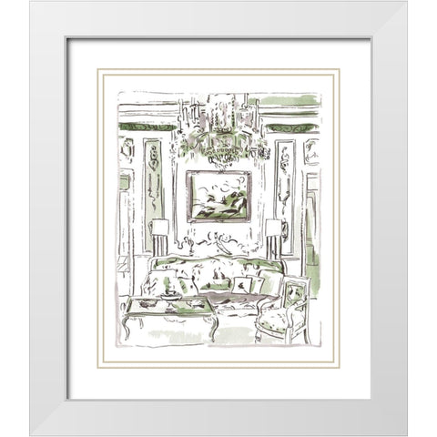 The Vintage Room I White Modern Wood Framed Art Print with Double Matting by Wang, Melissa