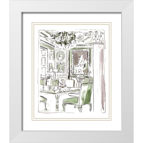 The Vintage Room II White Modern Wood Framed Art Print with Double Matting by Wang, Melissa