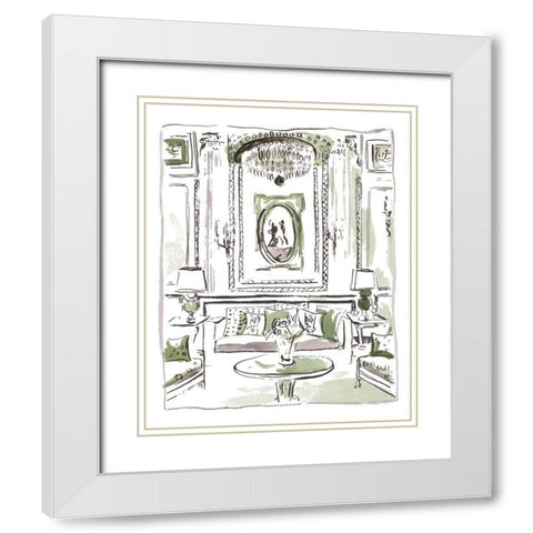 The Vintage Room III White Modern Wood Framed Art Print with Double Matting by Wang, Melissa