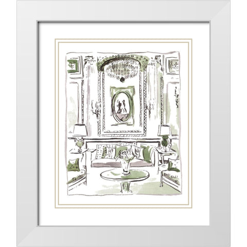 The Vintage Room III White Modern Wood Framed Art Print with Double Matting by Wang, Melissa