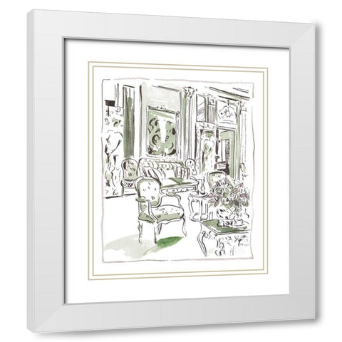 The Vintage Room IV White Modern Wood Framed Art Print with Double Matting by Wang, Melissa