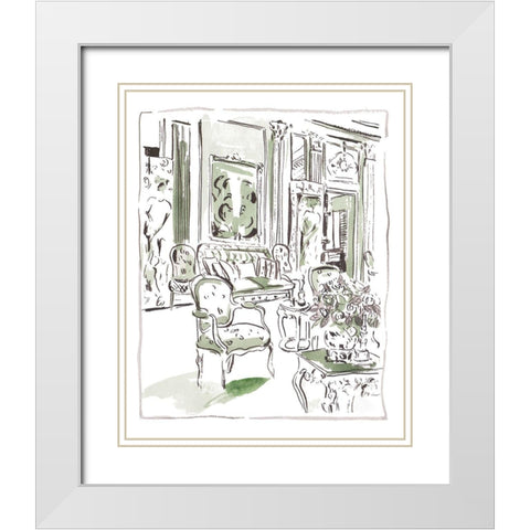 The Vintage Room IV White Modern Wood Framed Art Print with Double Matting by Wang, Melissa