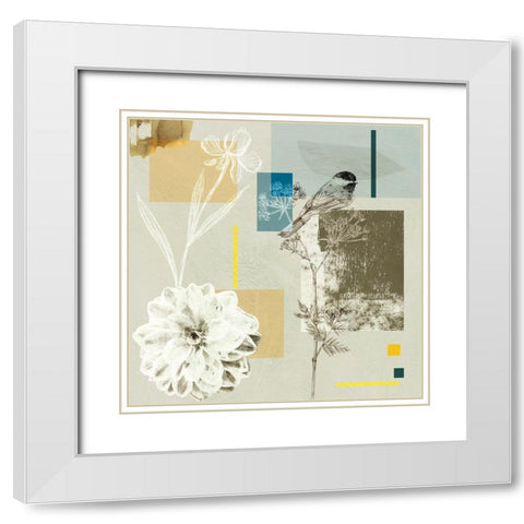 Bird Anatomy I White Modern Wood Framed Art Print with Double Matting by Wang, Melissa