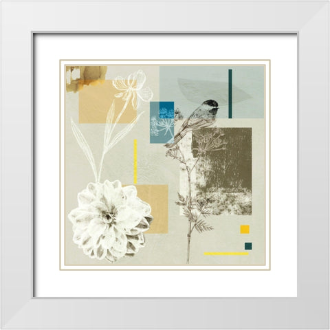 Bird Anatomy I White Modern Wood Framed Art Print with Double Matting by Wang, Melissa