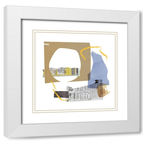 Short Story I White Modern Wood Framed Art Print with Double Matting by Wang, Melissa