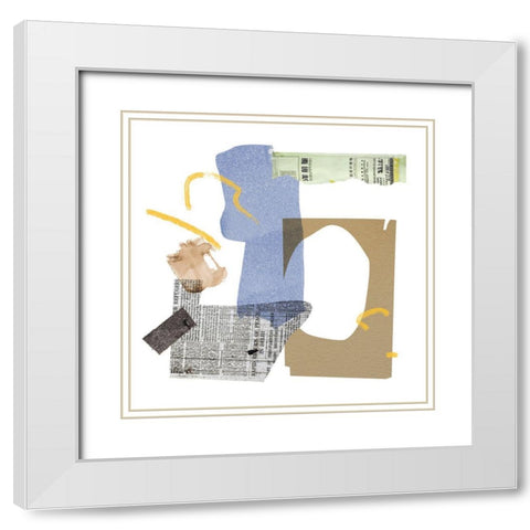 Short Story II White Modern Wood Framed Art Print with Double Matting by Wang, Melissa