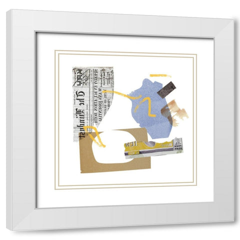 Short Story III White Modern Wood Framed Art Print with Double Matting by Wang, Melissa