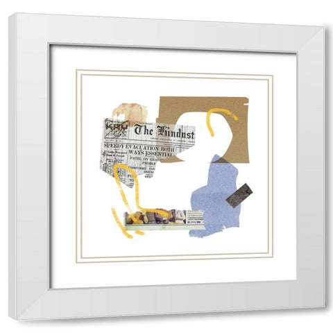 Short Story IV White Modern Wood Framed Art Print with Double Matting by Wang, Melissa