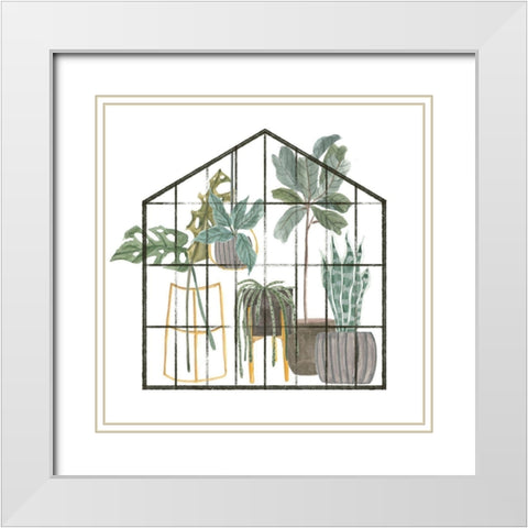 My Greenhouse II White Modern Wood Framed Art Print with Double Matting by Wang, Melissa