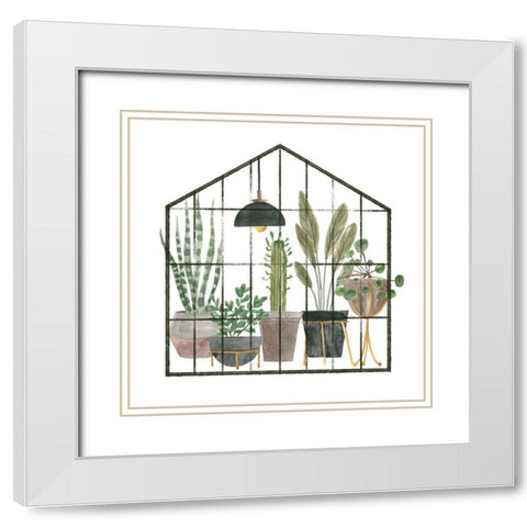 My Greenhouse IV White Modern Wood Framed Art Print with Double Matting by Wang, Melissa
