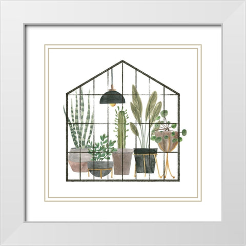 My Greenhouse IV White Modern Wood Framed Art Print with Double Matting by Wang, Melissa