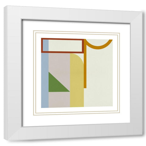 Pop Codes I White Modern Wood Framed Art Print with Double Matting by Wang, Melissa
