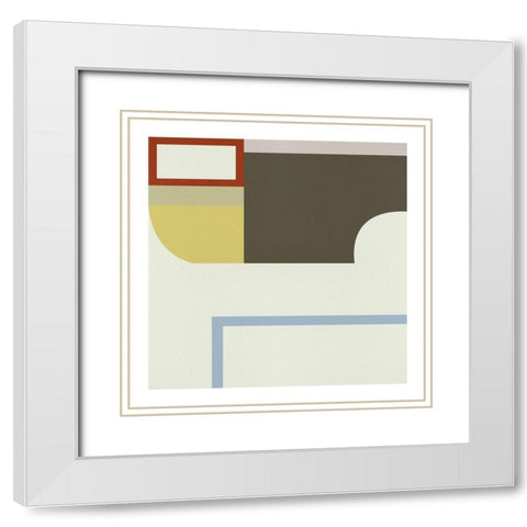 Pop Codes III White Modern Wood Framed Art Print with Double Matting by Wang, Melissa