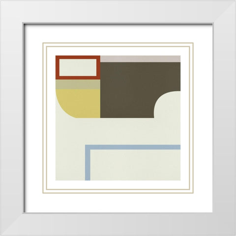 Pop Codes III White Modern Wood Framed Art Print with Double Matting by Wang, Melissa