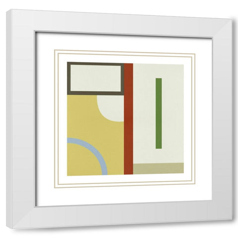 Pop Codes IV White Modern Wood Framed Art Print with Double Matting by Wang, Melissa