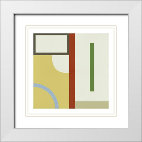 Pop Codes IV White Modern Wood Framed Art Print with Double Matting by Wang, Melissa