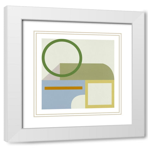Pop Codes V White Modern Wood Framed Art Print with Double Matting by Wang, Melissa