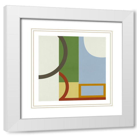 Pop Codes VI White Modern Wood Framed Art Print with Double Matting by Wang, Melissa
