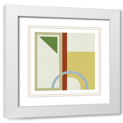 Pop Codes VII White Modern Wood Framed Art Print with Double Matting by Wang, Melissa