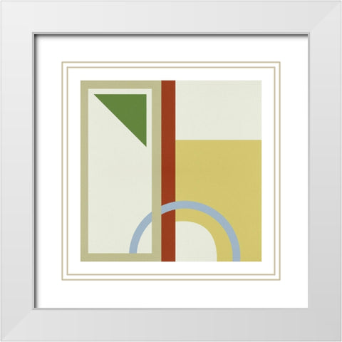 Pop Codes VII White Modern Wood Framed Art Print with Double Matting by Wang, Melissa