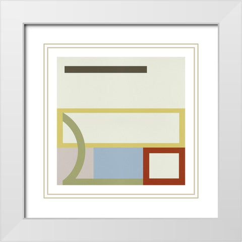 Pop Codes VIII White Modern Wood Framed Art Print with Double Matting by Wang, Melissa