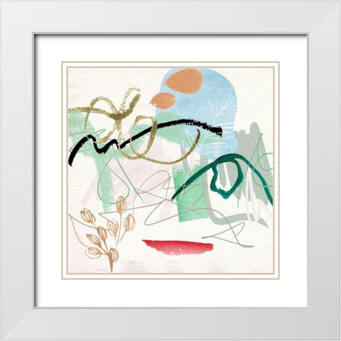 Sunny Bliss I White Modern Wood Framed Art Print with Double Matting by Wang, Melissa