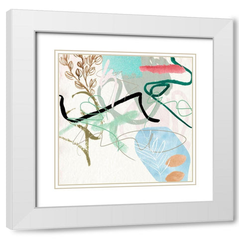 Sunny Bliss III White Modern Wood Framed Art Print with Double Matting by Wang, Melissa