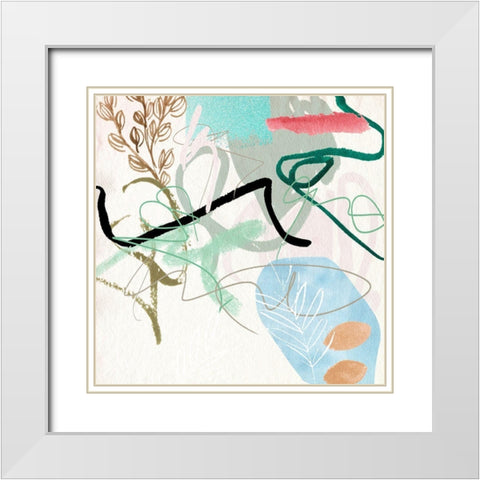 Sunny Bliss III White Modern Wood Framed Art Print with Double Matting by Wang, Melissa