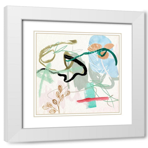 Sunny Bliss IV White Modern Wood Framed Art Print with Double Matting by Wang, Melissa