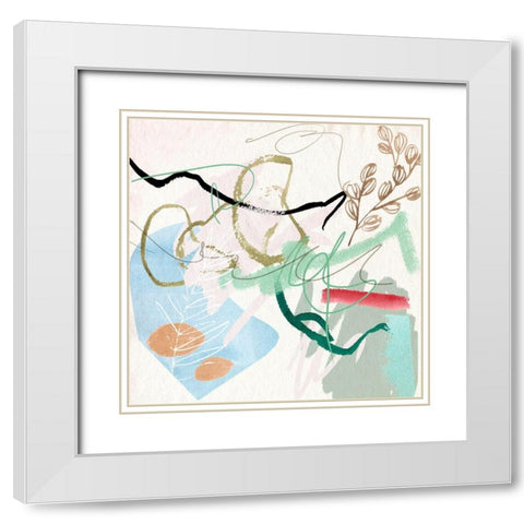 Sunny Bliss VI White Modern Wood Framed Art Print with Double Matting by Wang, Melissa