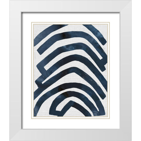 Ramblas I White Modern Wood Framed Art Print with Double Matting by Vess, June Erica