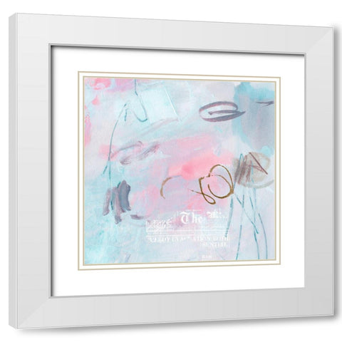 For Ages I White Modern Wood Framed Art Print with Double Matting by Wang, Melissa