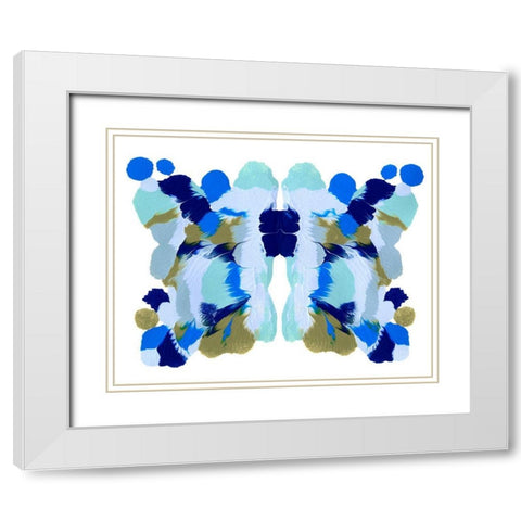 Rorschach Mariposa I White Modern Wood Framed Art Print with Double Matting by Caroline, Emma